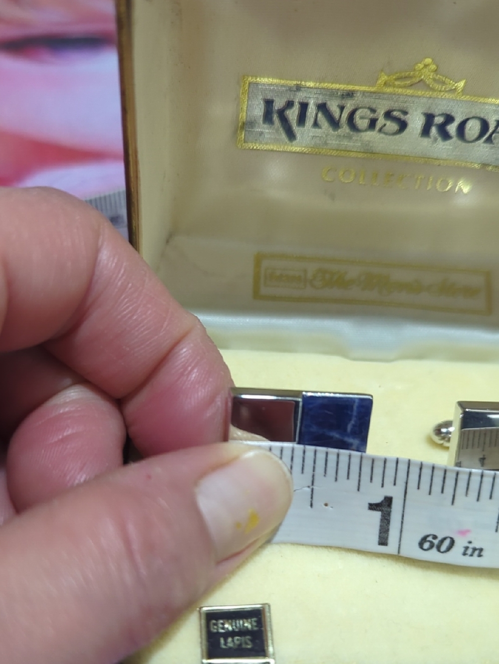 Vintage Kings Road Lapis Lazuli Cufflinks – Sears Men’s Store - Picture 14 of 15